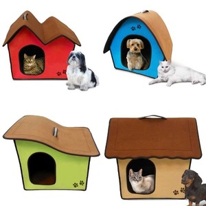여행용 휴대용 조립식 고양이 캣 하우스 (4가지 색상)