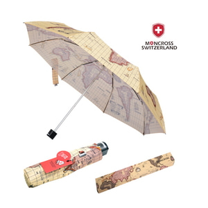 몽크로스 3단 고지도 패턴 수동 우산