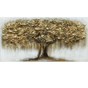 돈들어오는 황금돈나무액자 골드 로티플트리 B232B-1 120x60 거실 유화그림 캔버스 풍수인테리어 카페그림