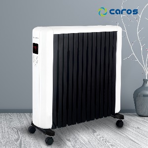 캐로스 14핀 라디에이터 타이머형 CHR-R14T 가정용 작은방 사무실 화장실 원룸 온풍기 방열기 동파방지난로 전자식 전기히터