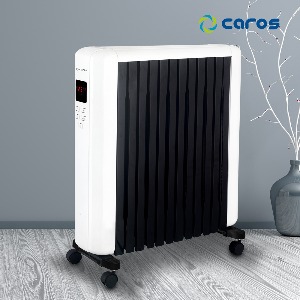 캐로스 12핀 라디에이터 타이머형 CHR-R12T 가정용 작은방 사무실 화장실 원룸 온풍기 방열기 동파방지난로 전자식 전기히터