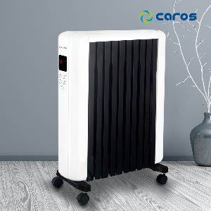 캐로스 10핀 라디에이터 타이머형 CHR-R10T 가정용 작은방 사무실 화장실 원룸 온풍기 방열기 동파방지난로 전자식 전기히터